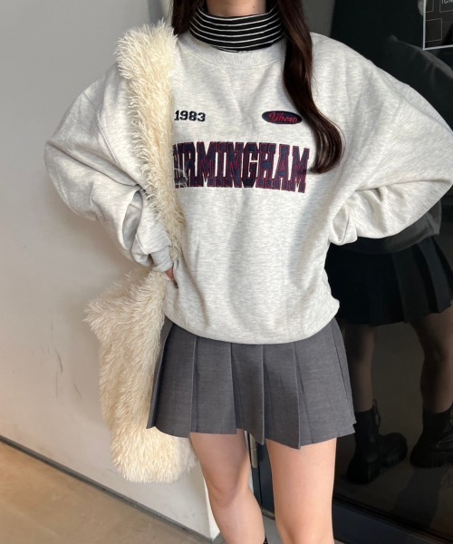 nemne store(ネンネストア)の「【低身長サイズあり】ボーダータートル付きスウェット(スウェット・レディース・スミクロ/ネイビー/オートミール・MEDIUM/SMALL)」の12枚目の写真