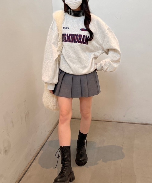 nemne store(ネンネストア)の「【低身長サイズあり】ボーダータートル付きスウェット(スウェット・レディース・スミクロ/ネイビー/オートミール・MEDIUM/SMALL)」の16枚目の写真