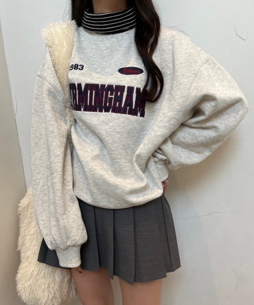 nemne store(ネンネストア)の「【低身長サイズあり】ボーダータートル付きスウェット(スウェット・レディース・スミクロ/ネイビー/オートミール・MEDIUM/SMALL)」の13枚目の写真