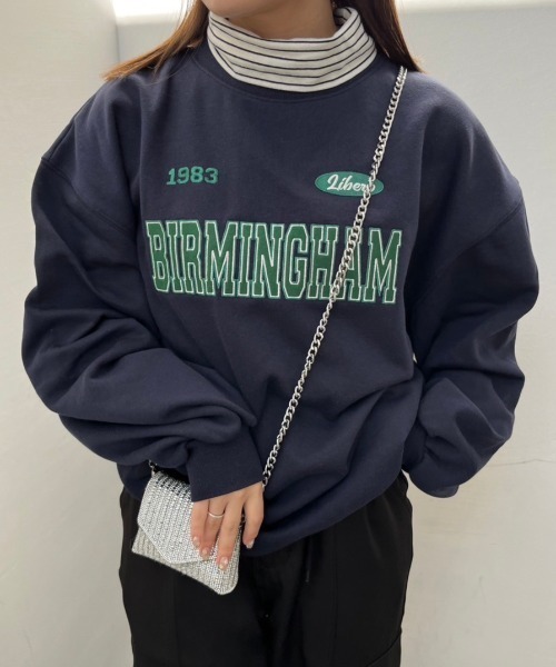 nemne store(ネンネストア)の「【低身長サイズあり】ボーダータートル付きスウェット(スウェット・レディース・スミクロ/ネイビー/オートミール・MEDIUM/SMALL)」の21枚目の写真
