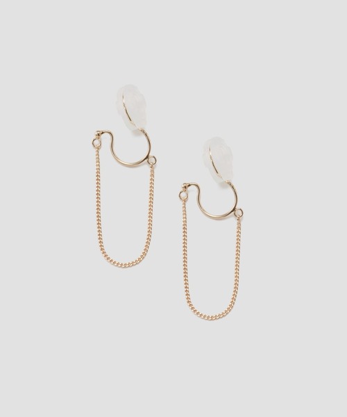 PAS TIERRA（パティエラ）の「【Ray】K10キヘイチェーンイヤリング