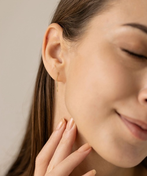 PAS TIERRA（パティエラ）の「【Ray】K10キヘイチェーンイヤリング