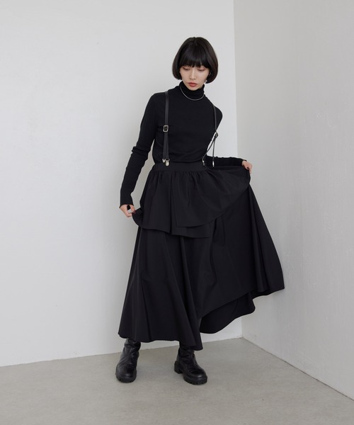 ear PAPILLONNER（イアパピヨネ）の「アシメフリルスカート【SUM1 STYLE(スミスタイル)】（スカート・レディース・ブルー/ブラック・FREE）」の16枚目の写真