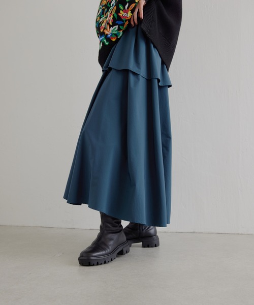 ear PAPILLONNER（イアパピヨネ）の「アシメフリルスカート【SUM1 STYLE(スミスタイル)】（スカート・レディース・ブルー/ブラック・FREE）」の4枚目の写真