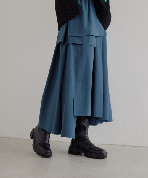 ear PAPILLONNER（イアパピヨネ）の「アシメフリルスカート【SUM1 STYLE(スミスタイル)】（スカート・レディース・ブルー/ブラック・FREE）」の6枚目の写真