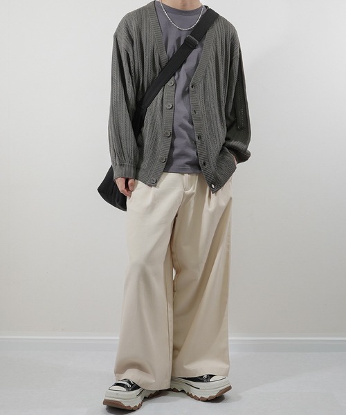 molk（モルク）の「【molk】ルーズシルエットベーシックコットンTシャツ（Tシャツ/カットソー・メンズ・ホワイト/チャコールグレー/ライトグレー/ホワイト×ネイビー・S/L/M）」の20枚目の写真