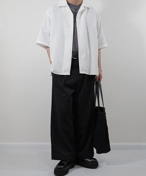 molk（モルク）の「【molk】ルーズシルエットベーシックコットンTシャツ（Tシャツ/カットソー・メンズ・ホワイト/チャコールグレー/ライトグレー/ホワイト×ネイビー・S/L/M）」の13枚目の写真