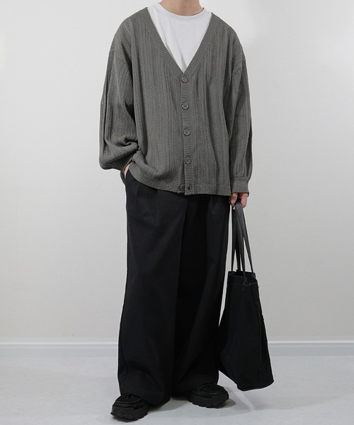 molk（モルク）の「【molk】ルーズシルエットベーシックコットンTシャツ（Tシャツ/カットソー・メンズ・ホワイト/チャコールグレー/ライトグレー/ホワイト×ネイビー・S/L/M）」の6枚目の写真