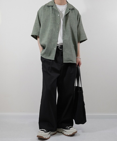 molk（モルク）の「【molk】ルーズシルエットベーシックコットンTシャツ（Tシャツ/カットソー・メンズ・ホワイト/チャコールグレー/ライトグレー/ホワイト×ネイビー・S/L/M）」の7枚目の写真