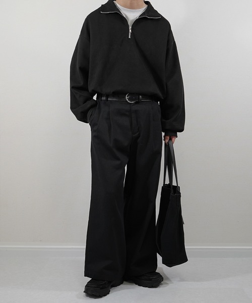 molk（モルク）の「【molk】ルーズシルエットベーシックコットンTシャツ（Tシャツ/カットソー・メンズ・ホワイト/チャコールグレー/ライトグレー/ホワイト×ネイビー・S/L/M）」の9枚目の写真
