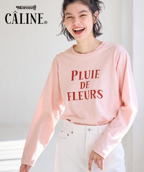 ROPE' PICNIC（ロペピクニック）の「CALINE×ROPE' PICNIC/メッセージロゴアソートロンT（Tシャツ/カットソー・レディース・ホワイト/ネイビー/ピンク・38）」の3枚目の写真