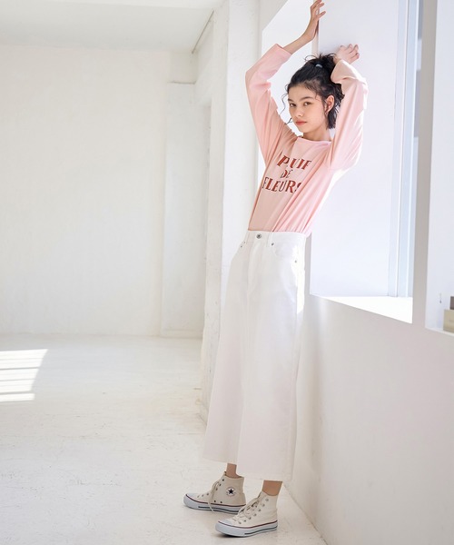 ROPE' PICNIC（ロペピクニック）の「CALINE×ROPE' PICNIC/メッセージロゴアソートロンT（Tシャツ/カットソー・レディース・ホワイト/ネイビー/ピンク・38）」の17枚目の写真