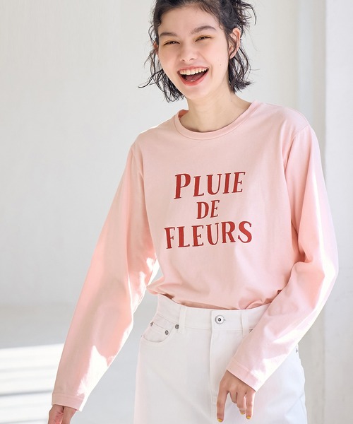 ROPE' PICNIC（ロペピクニック）の「CALINE×ROPE' PICNIC/メッセージロゴアソートロンT（Tシャツ/カットソー・レディース・ホワイト/ネイビー/ピンク・38）」の19枚目の写真