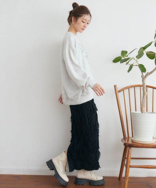 RETRO GIRL(レトロガール)の「ステッチ刺繍トレーナー(スウェット・レディース・レッド/ダークブルー/ホワイト系その他・FREE)」の7枚目の写真