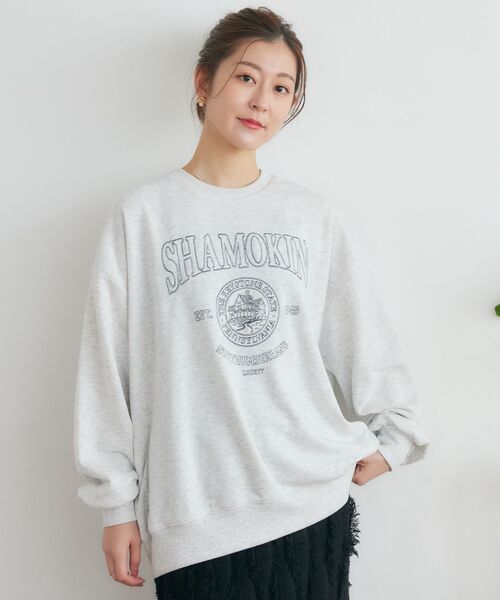 RETRO GIRL(レトロガール)の「ステッチ刺繍トレーナー(スウェット・レディース・レッド/ダークブルー/ホワイト系その他・FREE)」の10枚目の写真