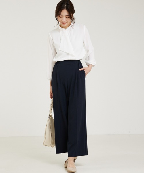 abahouse mavie(アバハウスマヴィ)の「ジョーゼットフリルブラウス/セミオケ(シャツ/ブラウス・レディース・ダークネイビー/オフホワイト/ホワイト・フリー)」の19枚目の写真