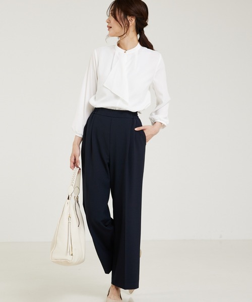 abahouse mavie(アバハウスマヴィ)の「ジョーゼットフリルブラウス/セミオケ(シャツ/ブラウス・レディース・ダークネイビー/オフホワイト/ホワイト・フリー)」の20枚目の写真