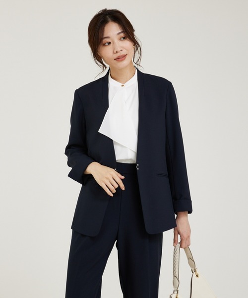 abahouse mavie(アバハウスマヴィ)の「ジョーゼットフリルブラウス/セミオケ(シャツ/ブラウス・レディース・ダークネイビー/オフホワイト/ホワイト・フリー)」の22枚目の写真