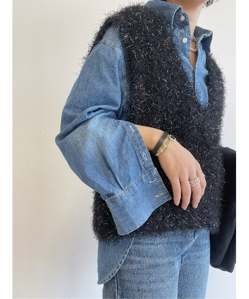 Remal】ラメニットビスチェ（ベスト）｜Right-on（ライトオン