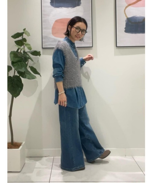 Right-on(ライトオン)の「【Remal】ラメニットビスチェ(ベスト・レディース・ブラック/グレー・フリー)」の20枚目の写真
