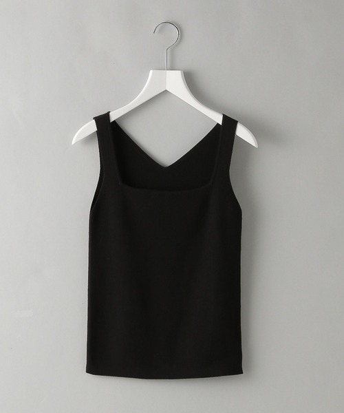 A part by（アパートバイ）の「2WAYアセテートニットタンク（タンクトップ・レディース・ブラック/ライトブルー/オフホワイト/チャコールグレー・FREE）」の3枚目の写真