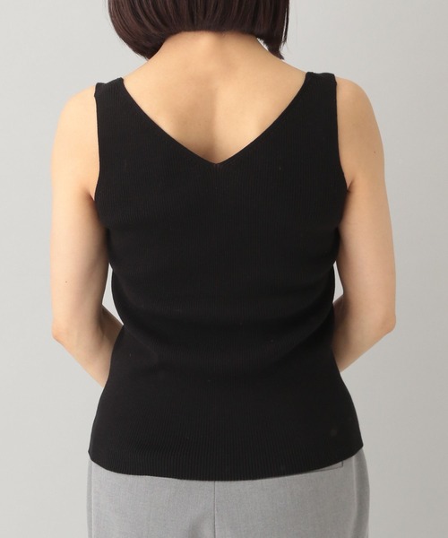 A part by（アパートバイ）の「2WAYアセテートニットタンク（タンクトップ・レディース・ブラック/ライトブルー/オフホワイト/チャコールグレー・FREE）」の20枚目の写真