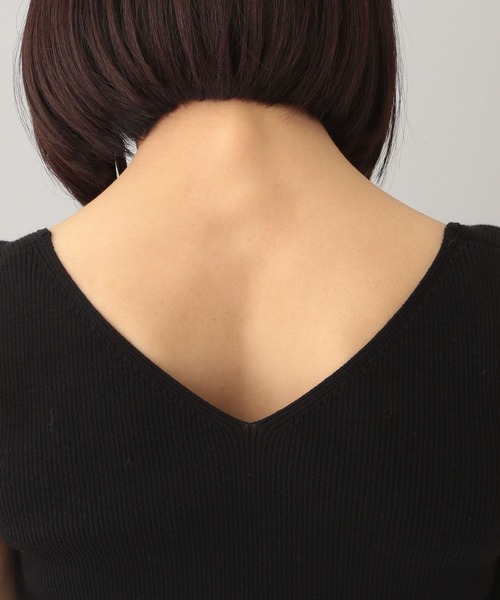 A part by（アパートバイ）の「2WAYアセテートニットタンク（タンクトップ・レディース・ブラック/ライトブルー/オフホワイト/チャコールグレー・FREE）」の11枚目の写真