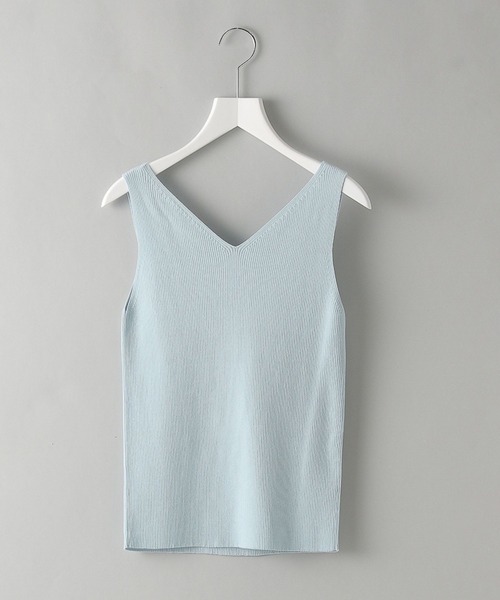 A part by（アパートバイ）の「2WAYアセテートニットタンク（タンクトップ・レディース・ブラック/ライトブルー/オフホワイト/チャコールグレー・FREE）」の15枚目の写真