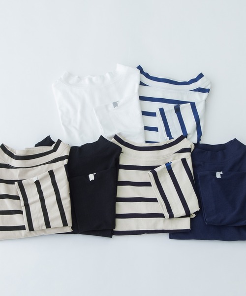 nop de nod(ノップドゥノッド)の「USコットンボトルネック7分袖(Tシャツ/カットソー・レディース・オフホワイト/ブルー/ブラック/スミクロ/インディゴブルー/ブルー系その他/ダークブルー/ダークグレー/レッド/キャメル/ブルーグリーン/ピンク系/ターコイズブルー・3/M)」の14枚目の写真