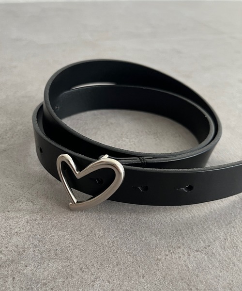 DouDou（ドゥドゥ）の「ハートバックルレザーベルト（ベルト・レディース・ブラウン/ブラック・FREE）」の6枚目の写真