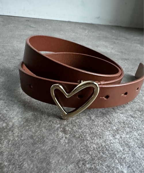 DouDou（ドゥドゥ）の「ハートバックルレザーベルト（ベルト・レディース・ブラウン/ブラック・FREE）」の10枚目の写真