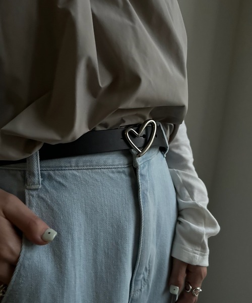 DouDou（ドゥドゥ）の「ハートバックルレザーベルト（ベルト・レディース・ブラウン/ブラック・FREE）」の11枚目の写真