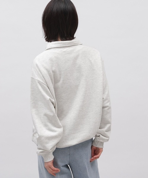 LAKOLE(ラコレ)の「ロゴハーフジッププルオーバー / 106409(スウェット・レディース・ライトブルー/オートミール/グレー/ネイビー・SMALL/MEDIUM)」の12枚目の写真