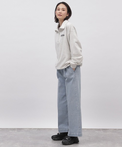 LAKOLE(ラコレ)の「ロゴハーフジッププルオーバー / 106409(スウェット・レディース・ライトブルー/オートミール/グレー/ネイビー・SMALL/MEDIUM)」の10枚目の写真