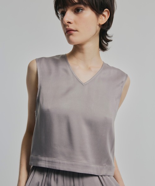 【セール】ベンベルグサテンVネックプルオーバー【Made in Japan】（その他トップス）｜NOISE MAKER（ノイズメーカー）