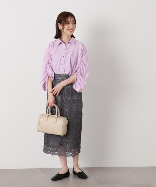 N.（N. Natural Beauty Basic）（エヌエヌナチュラルビューティーベーシック）の「◆ケミカルレーススカート（スカート・レディース・ブルー/オフホワイト/グレー・MEDIUM）」の15枚目の写真