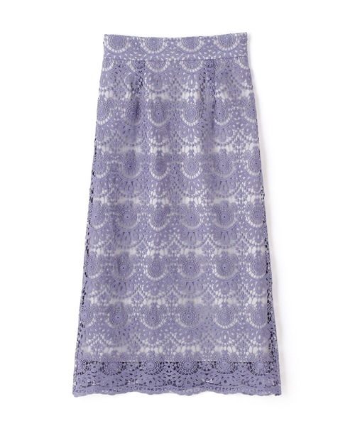 N.（N. Natural Beauty Basic）（エヌエヌナチュラルビューティーベーシック）の「◆ケミカルレーススカート（スカート・レディース・ブルー/オフホワイト/グレー・MEDIUM）」の9枚目の写真