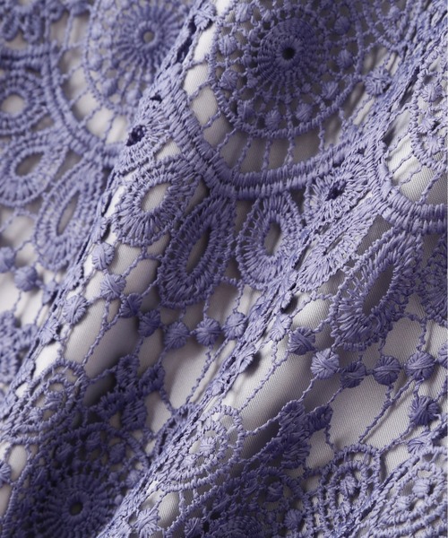 N.（N. Natural Beauty Basic）（エヌエヌナチュラルビューティーベーシック）の「◆ケミカルレーススカート（スカート・レディース・ブルー/オフホワイト/グレー・MEDIUM）」の10枚目の写真