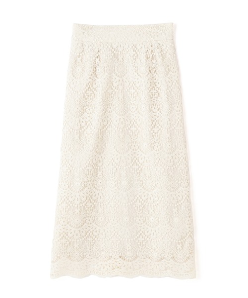 N.（N. Natural Beauty Basic）（エヌエヌナチュラルビューティーベーシック）の「◆ケミカルレーススカート（スカート・レディース・ブルー/オフホワイト/グレー・MEDIUM）」の4枚目の写真