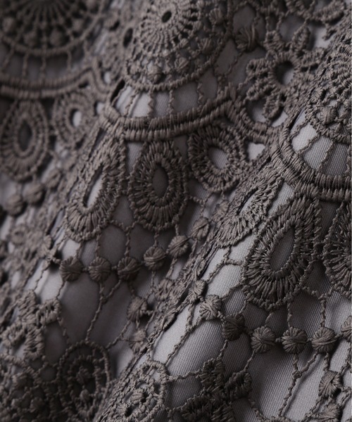 N.（N. Natural Beauty Basic）（エヌエヌナチュラルビューティーベーシック）の「◆ケミカルレーススカート（スカート・レディース・ブルー/オフホワイト/グレー・MEDIUM）」の8枚目の写真