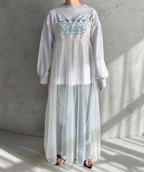 feepur(フェピュール)の「チュールレイヤードマルチワンピース(ワンピース・レディース・アイボリー/ブラック・MEDIUM)」の16枚目の写真