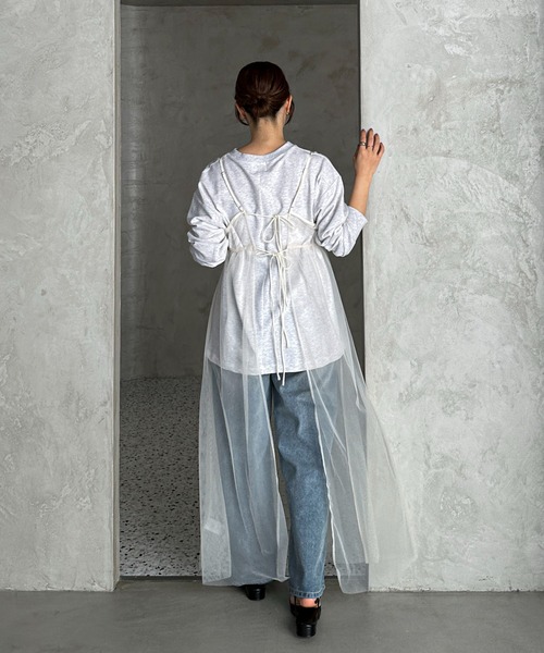 feepur(フェピュール)の「チュールレイヤードマルチワンピース(ワンピース・レディース・アイボリー/ブラック・MEDIUM)」の5枚目の写真