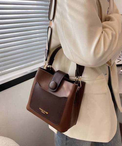 pumpkin port(パンプキンポート)の「ロゴショルダーベルト スクエアショルダーBAG(ショルダーバッグ・レディース・ベージュ/ブラック/ブラウン・FREE)」の10枚目の写真