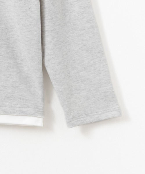 NAVY(ネイビー)の「NAVY フェイクレイヤードクルーネック長袖Tシャツ(Tシャツ/カットソー・メンズ・ネイビー/グレー/オートミール・M/S/XL/L)」の6枚目の写真