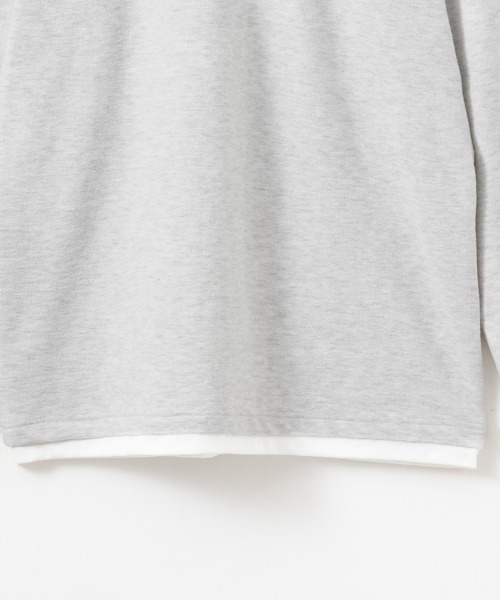 NAVY(ネイビー)の「NAVY フェイクレイヤードクルーネック長袖Tシャツ(Tシャツ/カットソー・メンズ・ネイビー/グレー/オートミール・M/S/XL/L)」の7枚目の写真