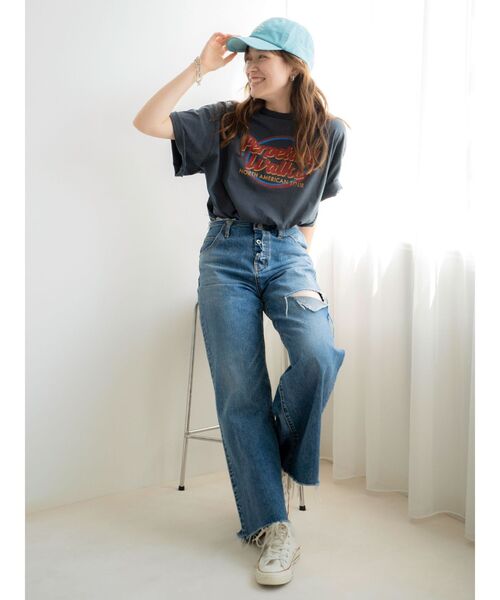 Ungrid（アングリッド）の「カラーロゴキャンバスキャップ（キャップ・レディース・グリーン/ブルー/チャコールグレー/オフホワイト・FREE）」の10枚目の写真