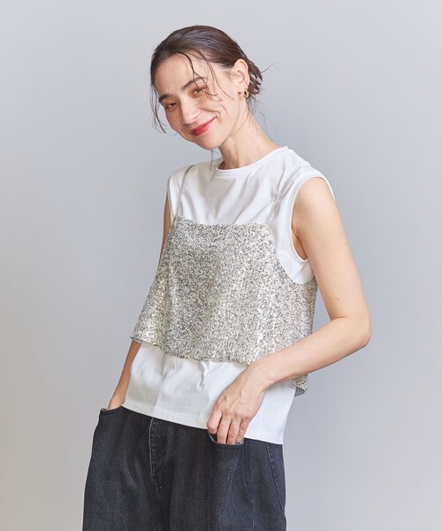 BEAUTY&YOUTH UNITED ARROWS(ビューティーアンドユースユナイテッドアローズ)の「スパンコール キャミソール -2WAY-(キャミソール・レディース・ネイビー/シルバー・FREE)」の20枚目の写真