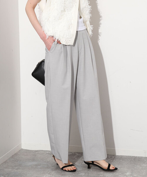 SLOBE IENA（スローブイエナ）の「PL/R/Lトロタックストレートパンツ（その他パンツ・レディース・グレー/ピンク・36/38）」の7枚目の写真