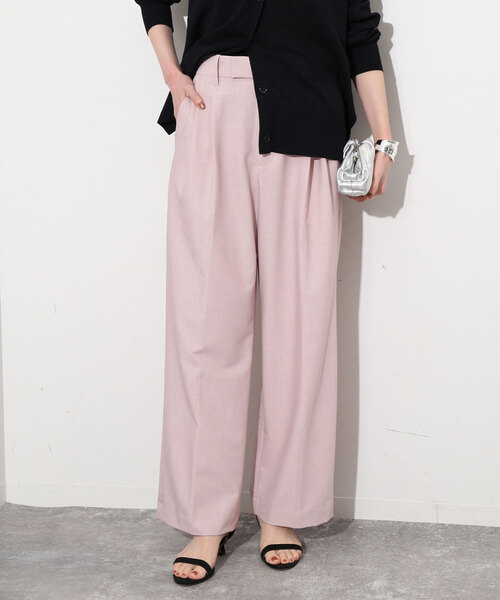 SLOBE IENA（スローブイエナ）の「PL/R/Lトロタックストレートパンツ（その他パンツ・レディース・グレー/ピンク・36/38）」の13枚目の写真