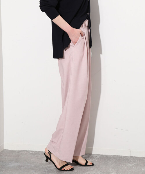 SLOBE IENA（スローブイエナ）の「PL/R/Lトロタックストレートパンツ（その他パンツ・レディース・グレー/ピンク・36/38）」の14枚目の写真